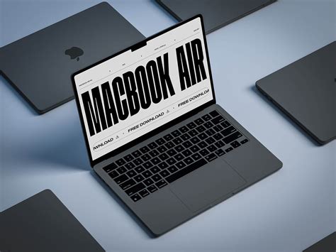 Minimalistic MacBook Air Mockup | Free PSD Templates