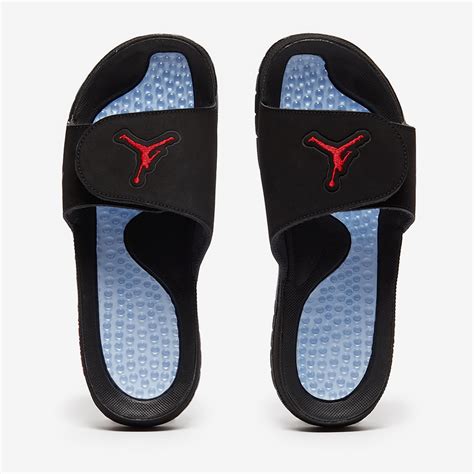 Jordan Hydro 5 Retro Slides - Back/Fire Red/Silver - Mens Shoes | Pro ...