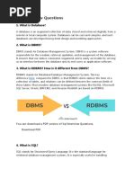 Image result for SQL Interview Questions Cheat Sheet