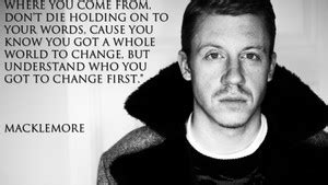 ASHD arapper-macklemore-s-monochrome-seattle-quotes- Wallposter Paper ...