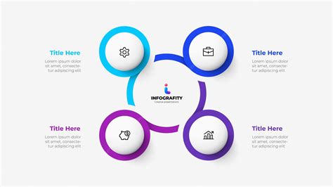 Abstract cycle diagram divided into 4 parts business data visualization ...
