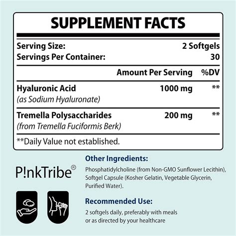 Liposomal Hyaluronic Acid Supplement - 1200mg High-Potency Bioavailable Capsules for Skin ...