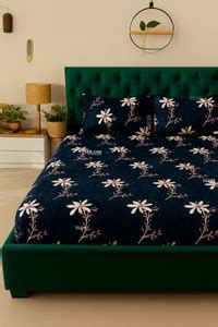 Ulom Woolen King Fitted (Elastic) 350 TC Floral Bedsheet - Buy Ulom ...