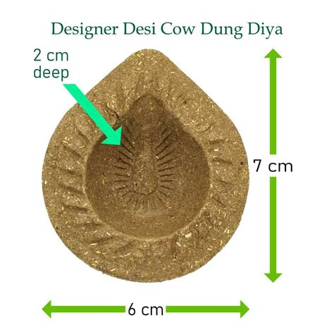 Cow Dung Diya - Big Pack of 8 Pieces Eco-Friendly Diya - Reusable ...