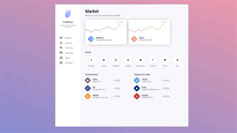 CSS Dashboards - Stock App Dashboard example : CSS Mix