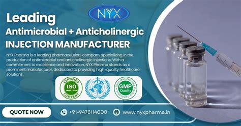 Leading #1 Antimicrobial Injection Manufacturer - NYX Pharma