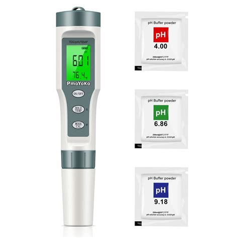 Digital pH/TDS Meter with ATC pH Tester, 3 in 1 pH TDS Temp 0.01 ...