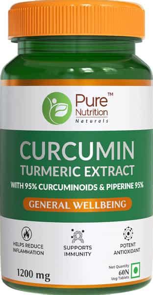 Buy PURE NUTRITION CURCUMIN TURMERIC EXTRACT CURCUMIN TABLETS WITH ...