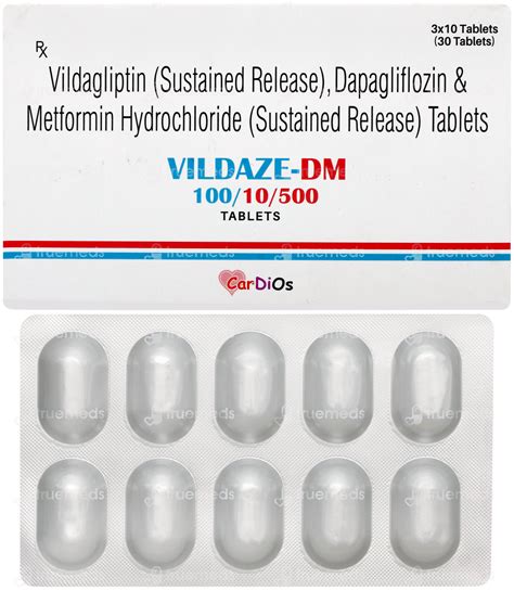 Vildaze Dm 10010500 Tablet 10 - Uses, Side Effects, Dosage, Price ...