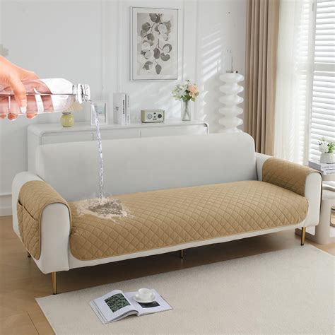 HOKIPO Water Repellent + Waterproof Sofa Seat Mat for 1 Seater Sofa ...