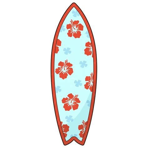 Surfboard Clip Art Illustrations