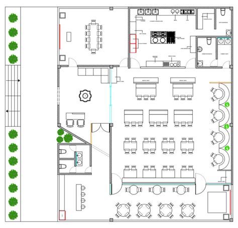 Restaurant Layout Plan 的图像结果
