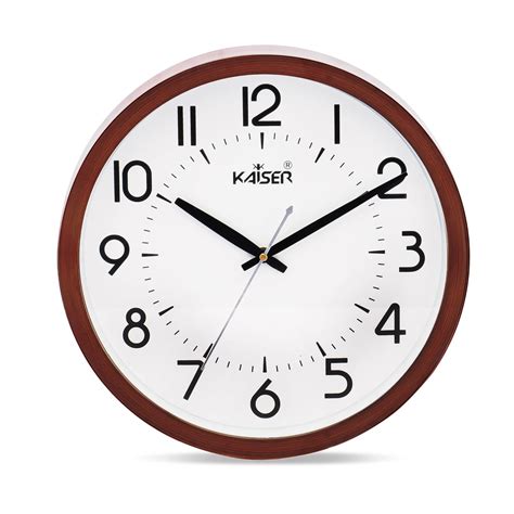 Buy KAISER 12 Inch Quartz Wall Clock - Silent Analog Clock for Home ...