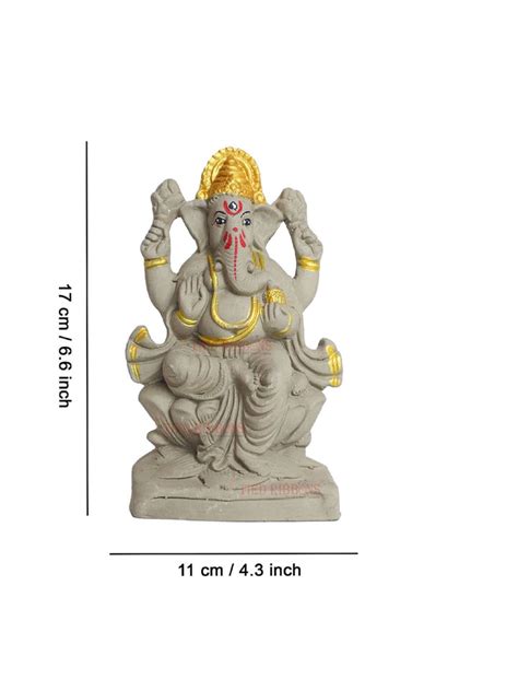 Buy | Gold-Toned Lord Ganesha Idol Showpieces | Tied Ribbons