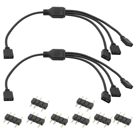 Buy ARGB Splitter Cable, 5V 3-Pin Addressable RGB 1 to 3 Splitter Cable ...