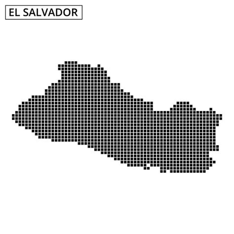 Geographic representation of el salvador with a dotted map design ...