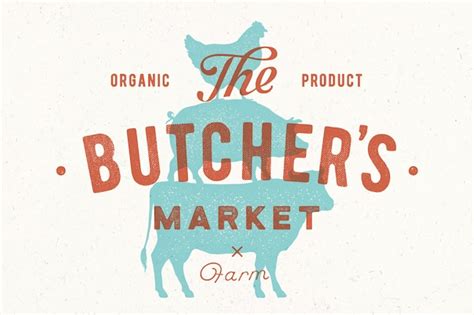 Pôster para açougue | Vetor Premium