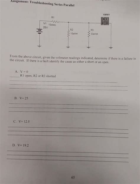 Solved Assignment: Troubleshooting Series Parallel From the | Chegg.com
