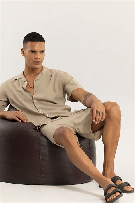Buy Men's Solidoa Beige Co-Ords Online | SNITCH
