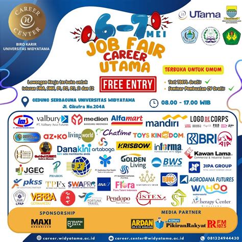 Job Fair Career Utama [Bandung] – Jadwal Event, Info Pameran, Acara & Promo Terbaru