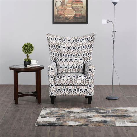 Buy Mabel Fabric 1-Seater Armchair - White from Home Centre at just INR ...