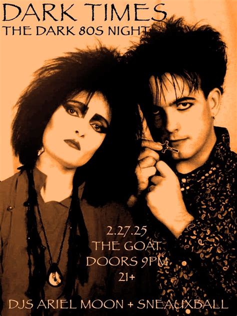 Dark Times: The Dark 80s Night with DJs Ariel Moon + Sneauxball, The ...