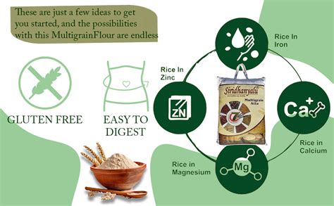 SIRIDHANYALU Multigrain Mixed Millet Flour (Atta) Gwt. 5Kg ...