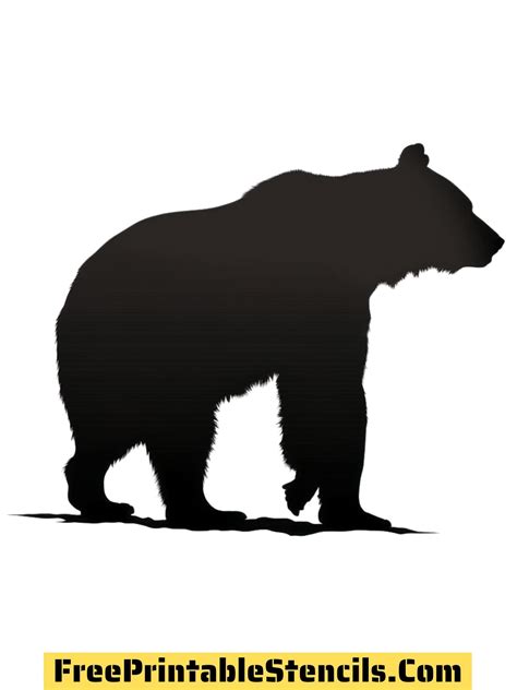 Free Printable Bear Stencils and Silhouettes - Free Printable Stencils