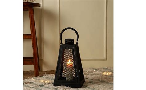 Buy OPAXA LIVING - Pride Metal Black Candle Lantern Premium Candle Iron ...