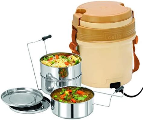 Buy MILTON Plastic Futron 4 Electric Tiffin Lunch Box (Multicolour ...