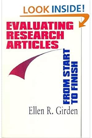 Buy Evaluating Research Articles from Start to Finish Book Online at ...