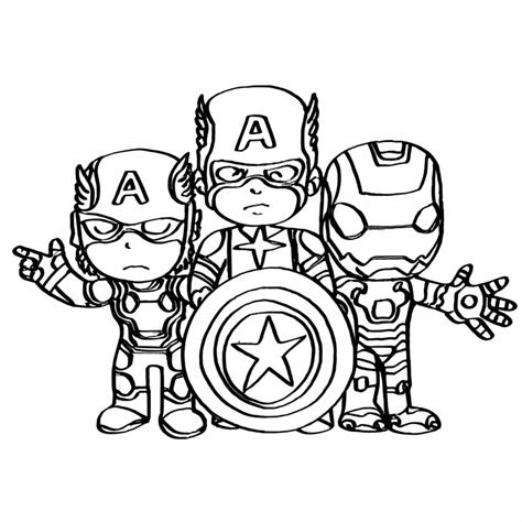 Little Avengers coloring page - Download, Print or Color Online for Free