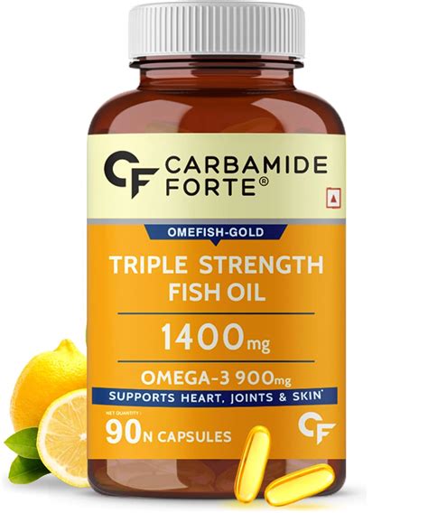 Carbamide Forte Triple Strength Fish Oil 1400mg with Omega 3 900mg for ...