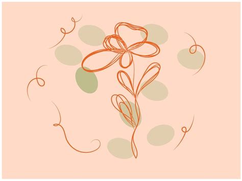 A drawing of a flower with a green background | Premium Vector