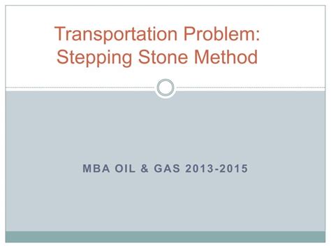 Image result for Transportation LP Problem Optimal Test Steeping Stone