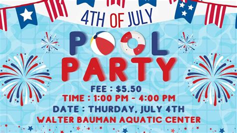 4th of July Pool Party , Walter R. Bauman Aquatic Center, Middleton, 4 ...