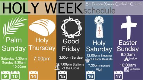 Holy Week schedule - St. Francis Xavier Catholic Church - Joliet