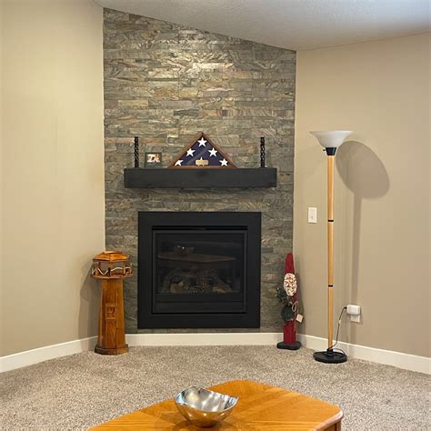 Thin Stone Fireplace Surround