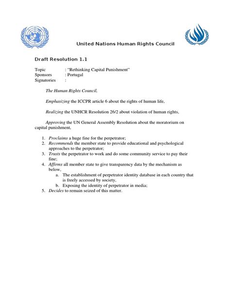 Image result for Draft Resolution