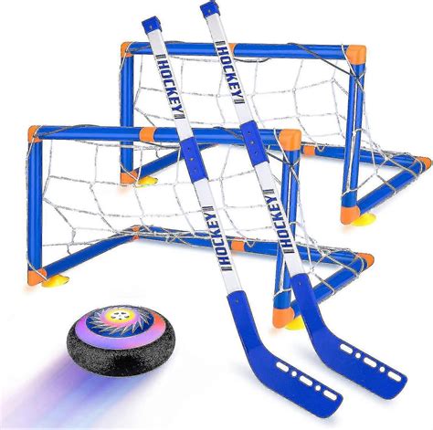 Hover Hockey Set For Kids Toys, Hover Hockey Game With 2 Goals Led ...