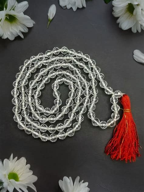 Natural Sphatik Crystal Mala For Jaap and Wearing Natural Sphatik Crys ...
