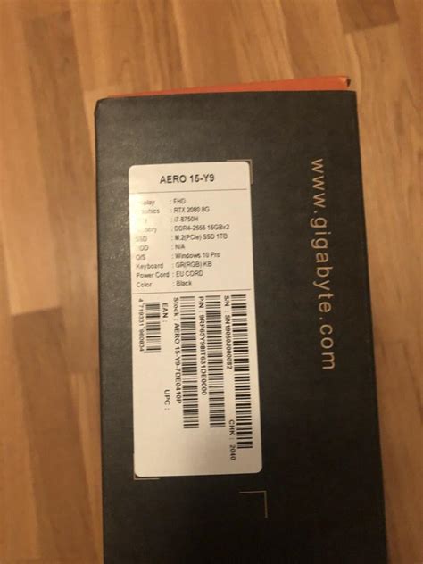 Gigabyte AERO 15 y9 i7 8750h RTX 2080 32GB DDR4 1TB SSD in Berlin ...
