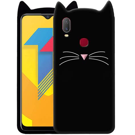 Mobyro Soft Silicone Vivo Y11 Cat Kitty Back Case Cover | Billi Cartoon ...