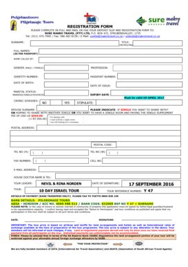 Fillable Online NORDEN REGISTRATION FORM 17SEP2016 - Lewende Woord Fax ...
