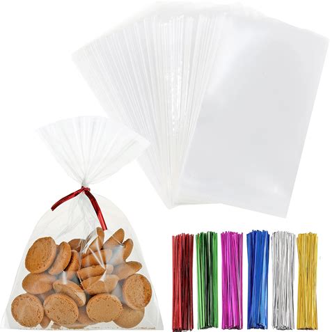 Amazon.com: Macoota 200 Pcs 4" x 6" Clear Thick Cello Treat Bags Flat ...