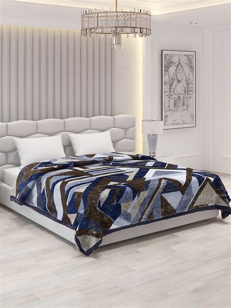 Buy Printed Double Bed Blanket for Mild Winter -1 Ply Online in India ...