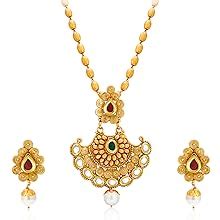 Sukkhi Splendid Pearl Gold Plated Wedding Jewellery Kundan Long Haram ...