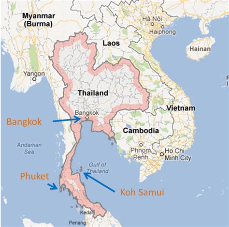 Bangkok Myanmar Map