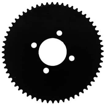 60 Tooth #35 Rear Chain Sprocket Steel 4 Hole 2" bore for Mini Bike Go ...