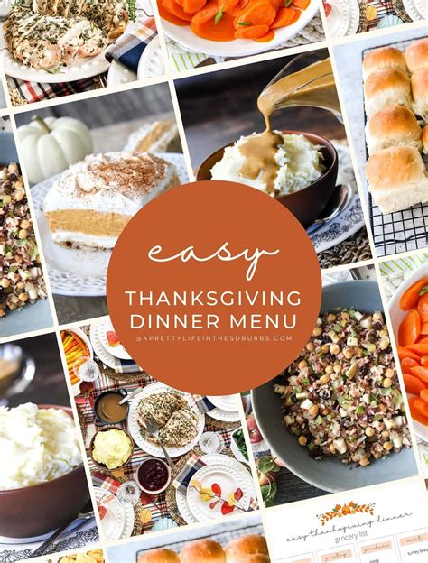 Traditional Thanksgiving Dinner Menu With Recipes – PVYR